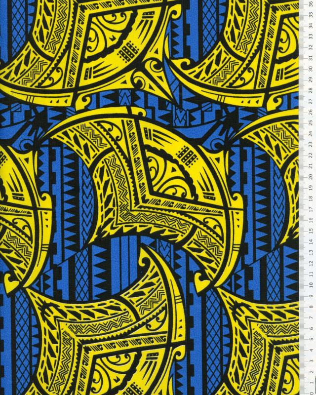 Polynesian fabric ITOITO Yellow - Tissushop
